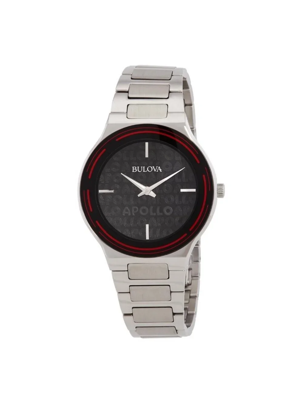 NWT Bulova Apollo Quartz Black Dial Ladies Watch